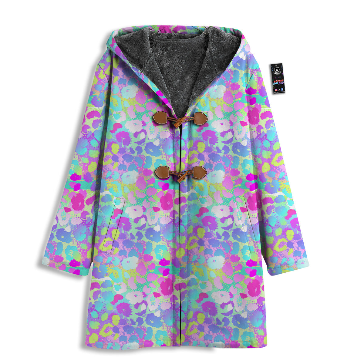 Abstract Leopard Tropical Pastel Print Pattern Men's Windbreaker Jacket-grizzshop
