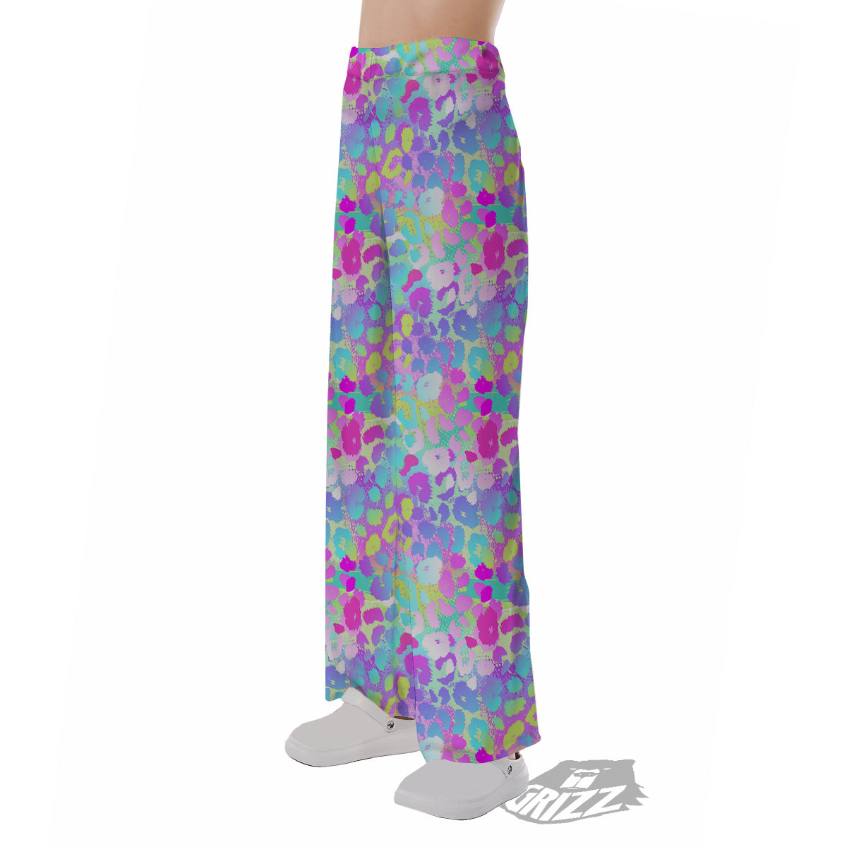 Abstract Leopard Tropical Pastel Print Pattern Pajama Pants-grizzshop