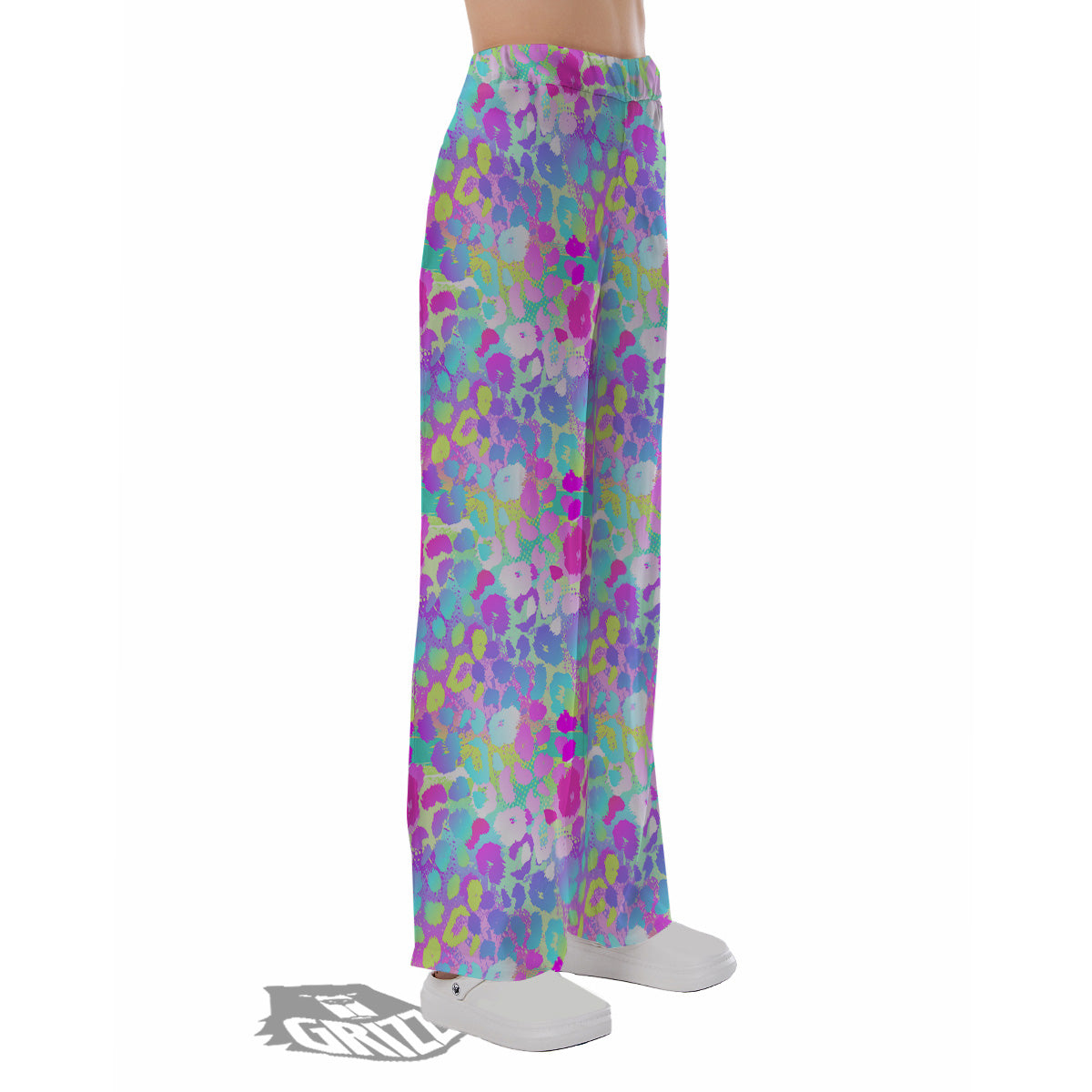Abstract Leopard Tropical Pastel Print Pattern Pajama Pants-grizzshop