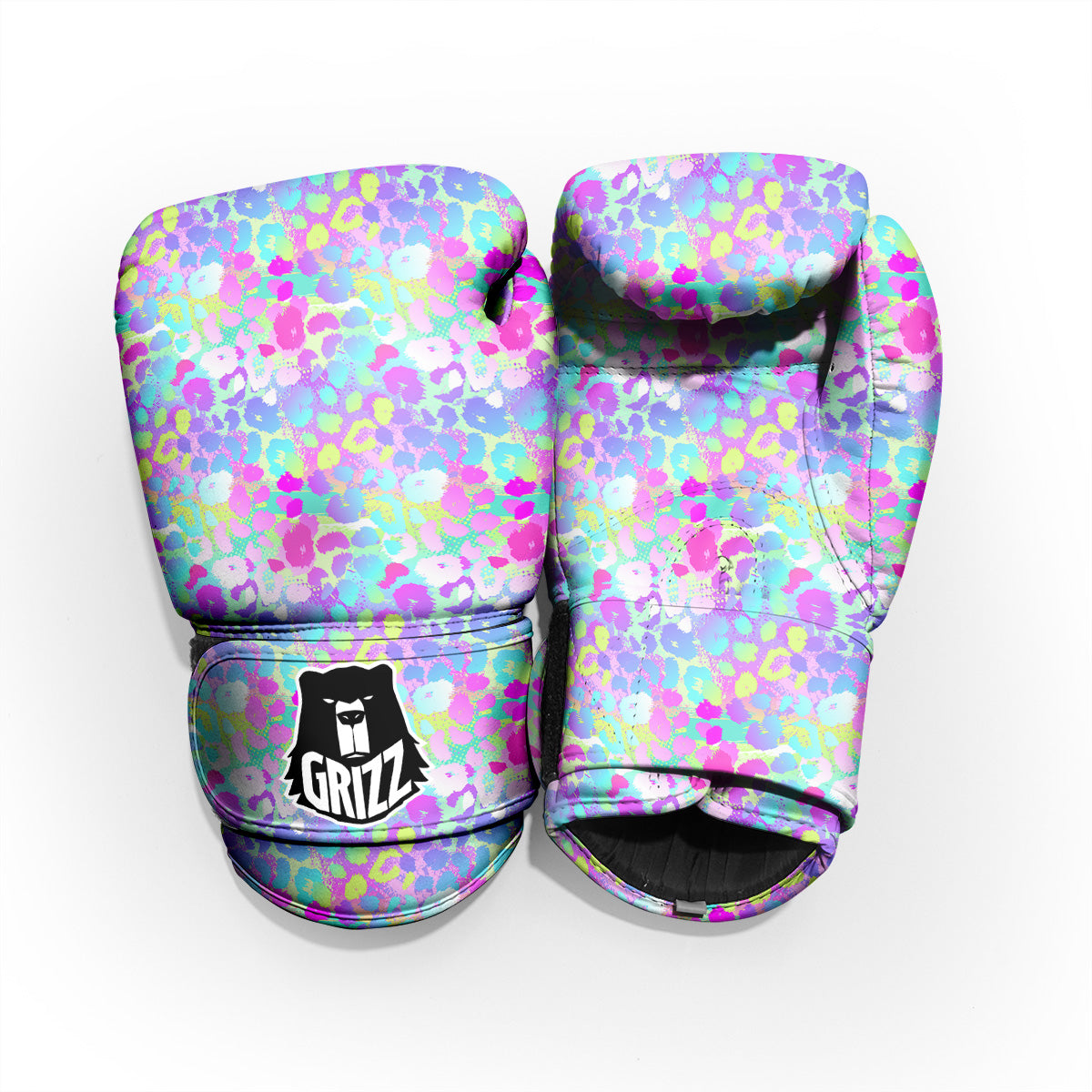 Abstract Leopard Tropical Pastel Print Pattern Pro Boxing Glove