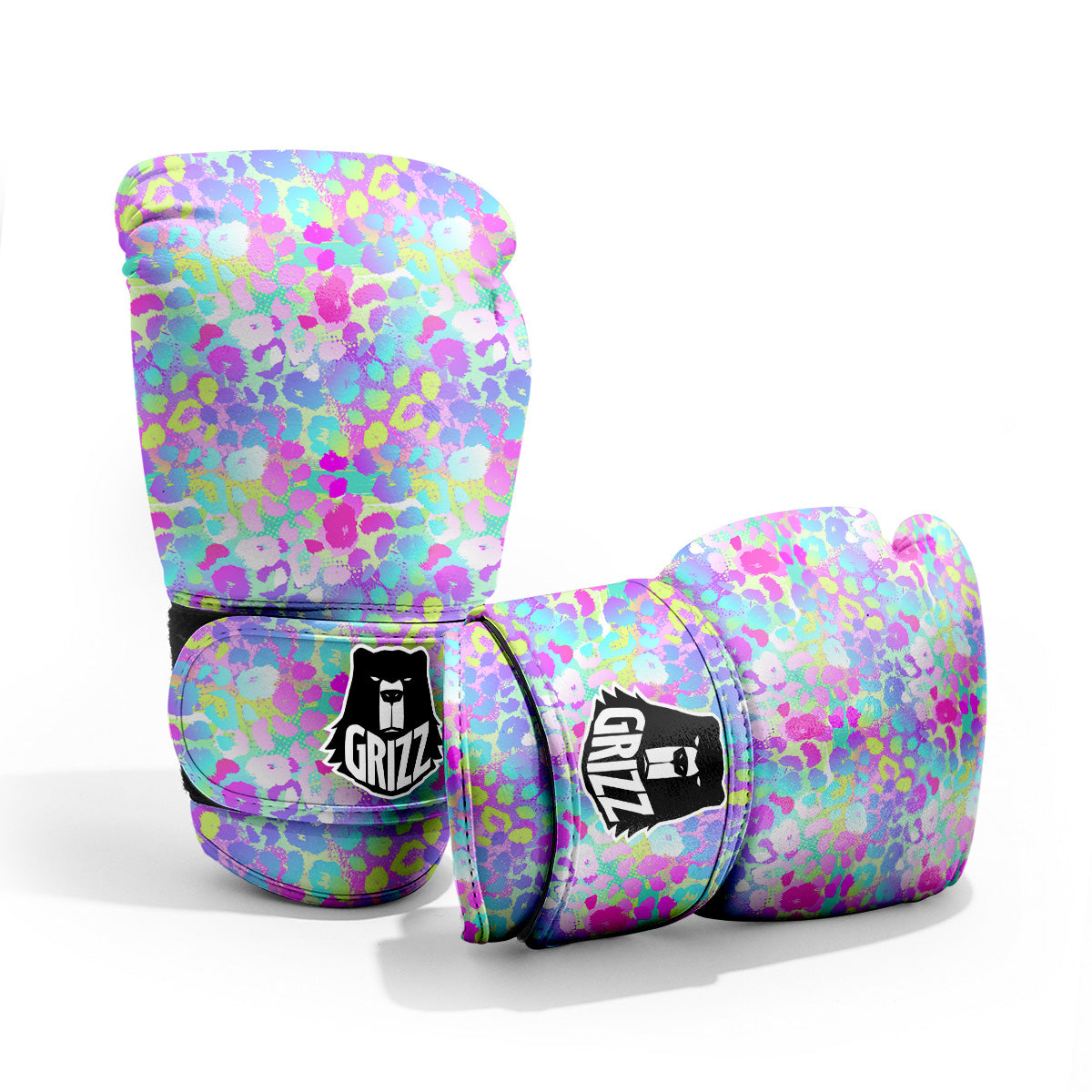 Abstract Leopard Tropical Pastel Print Pattern Pro Boxing Glove