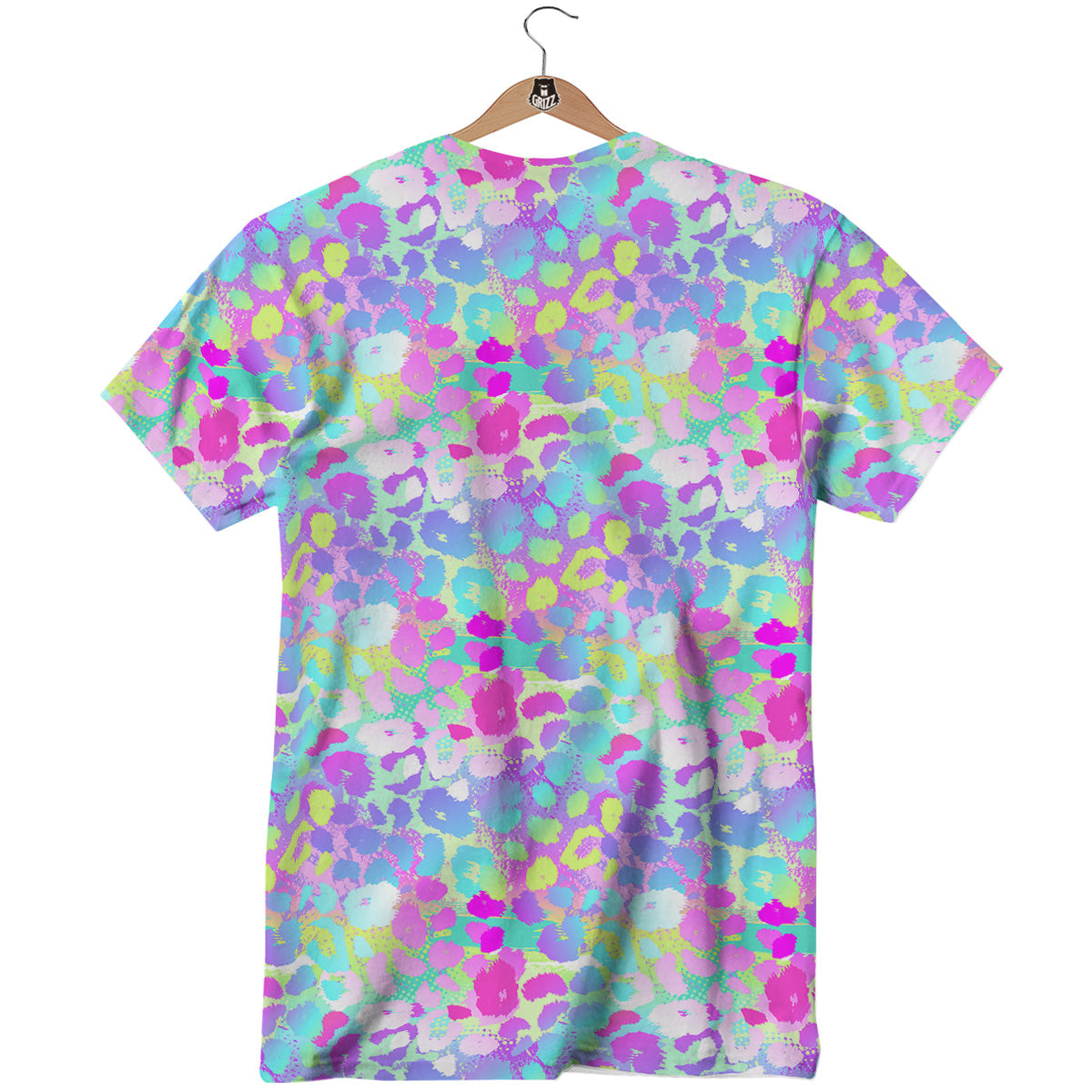 Abstract Leopard Tropical Pastel Print Pattern T-Shirt-grizzshop