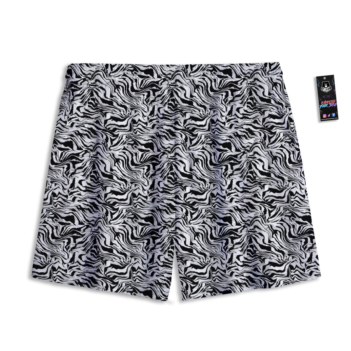 Argyle Grey Print Pattern Mesh Shorts
