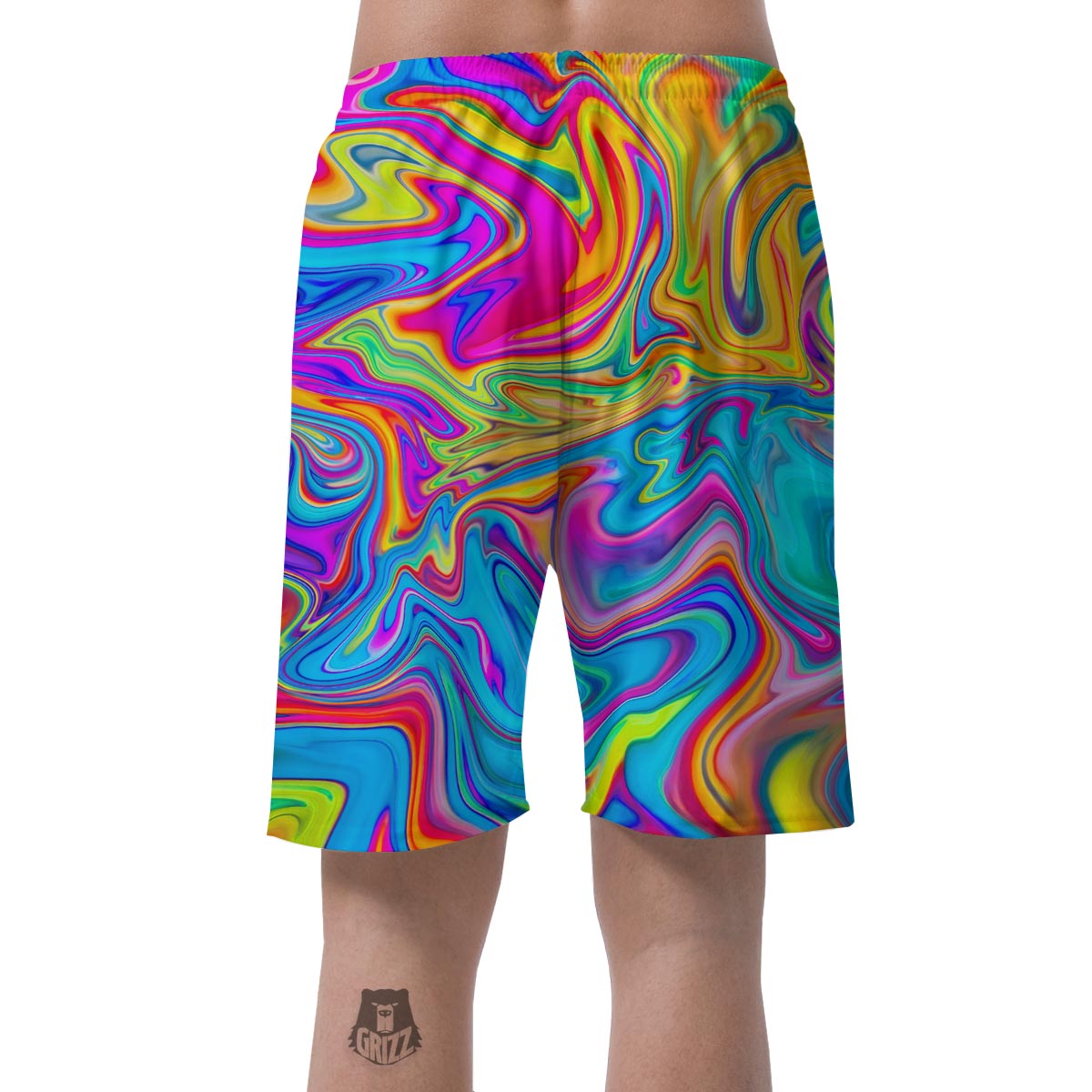 Abstract Mixing Ink Men's Shorts-grizzshop