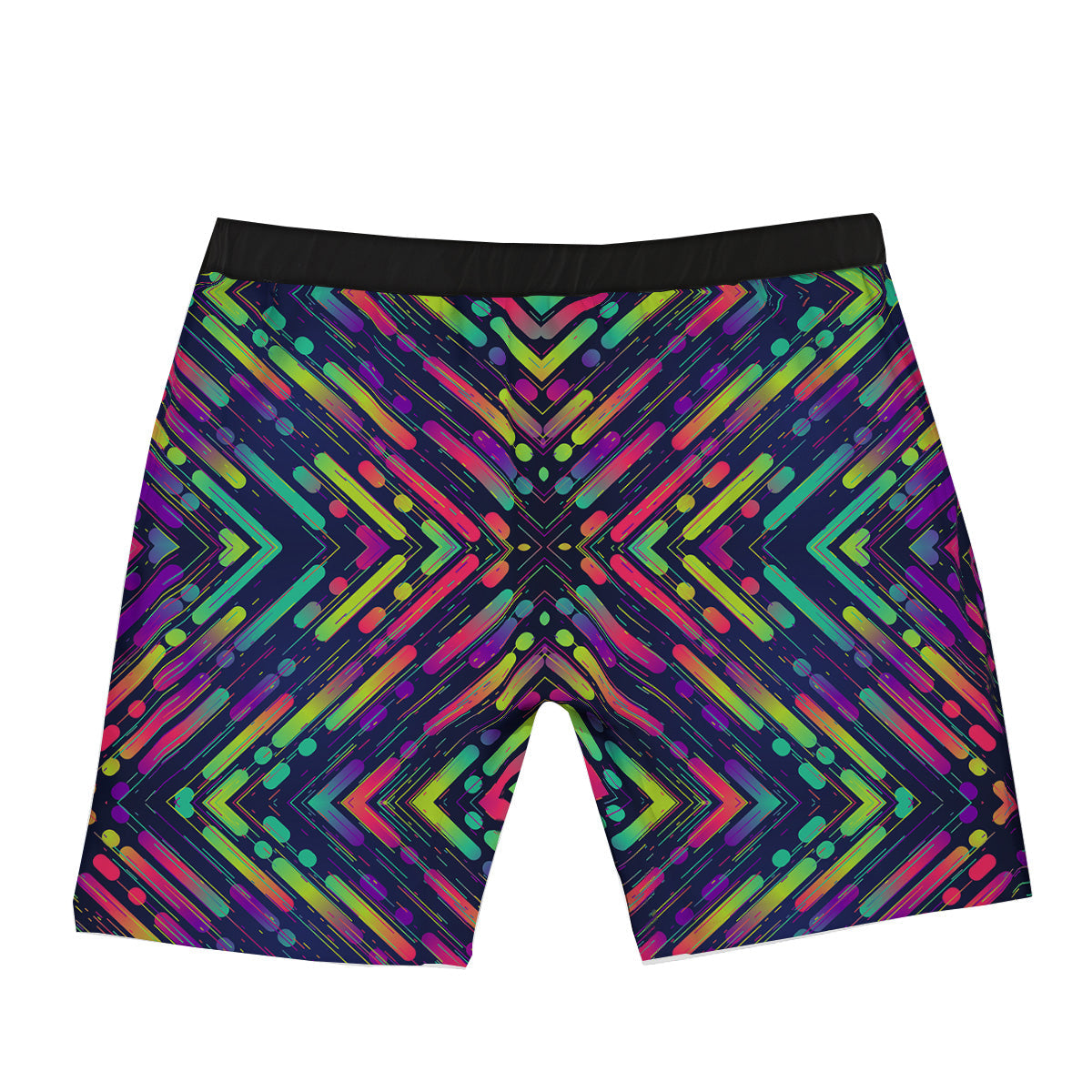 Abstract Neon Colorful Stripes Print Pattern Boxer Briefs-grizzshop