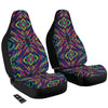 Abstract Neon Colorful Stripes Print Pattern Car Seat Covers-grizzshop