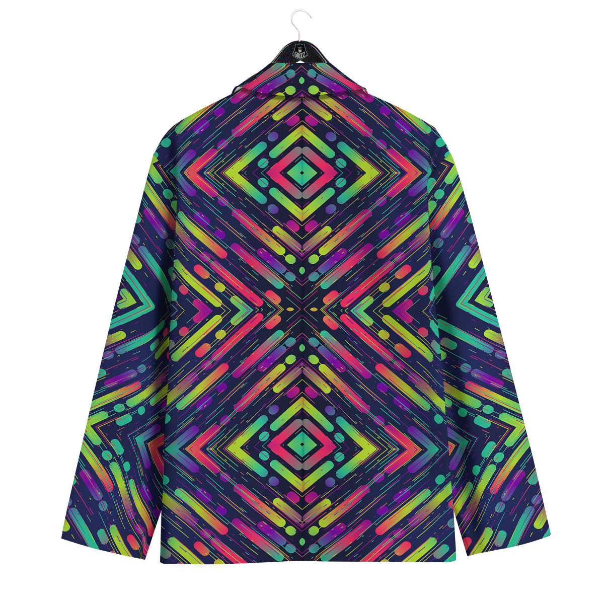 Abstract Neon Colorful Stripes Print Pattern Men's Sport Coat-grizzshop
