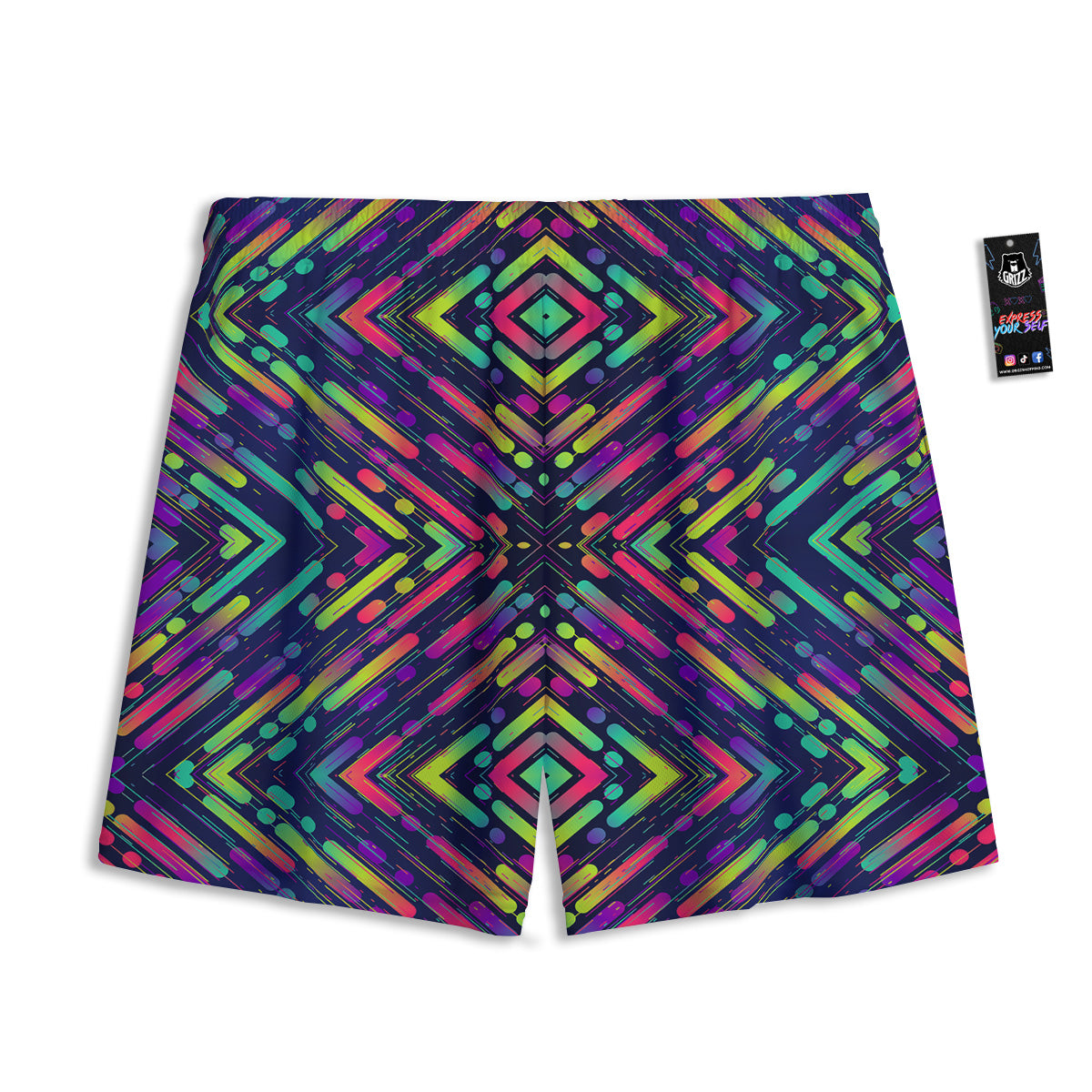 Argyle Halloween Print Pattern Mesh Shorts