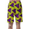 Abstract Neon Cow Print Men's Shorts-grizzshop