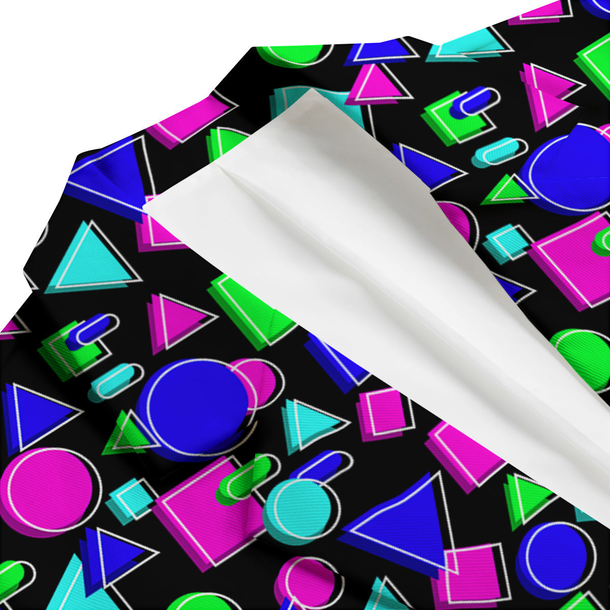 Abstract Neon Geometric Print Pattern Men's Blazer-grizzshop