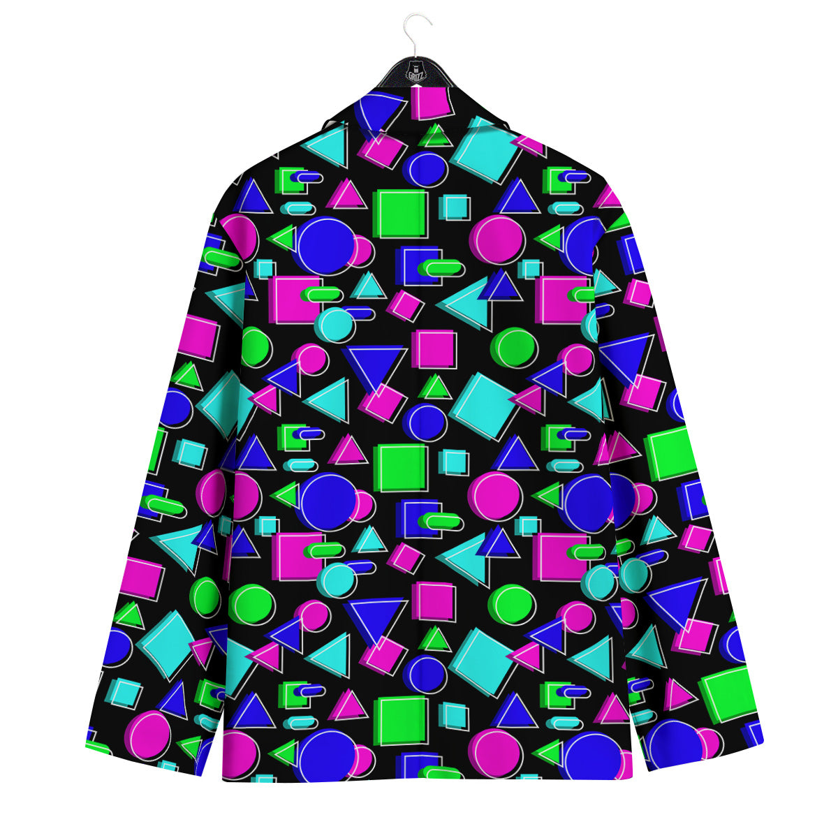 Abstract Neon Geometric Print Pattern Men's Sport Coat-grizzshop