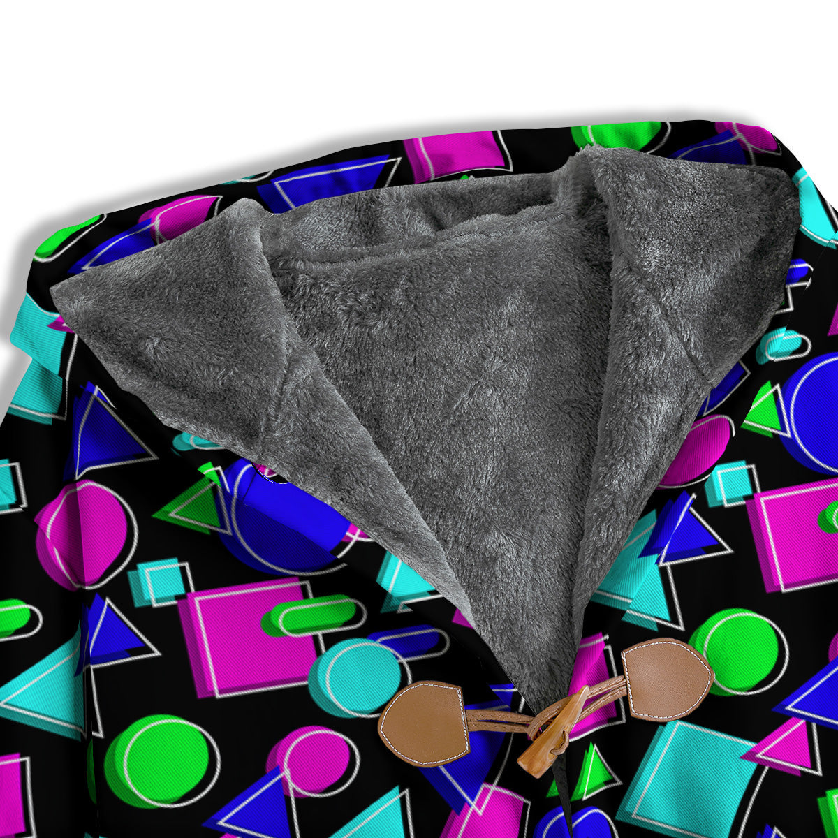 Abstract Neon Geometric Print Pattern Men's Windbreaker Jacket-grizzshop