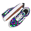 Abstract Neon Geometric Print Pattern Skate Shoes-grizzshop