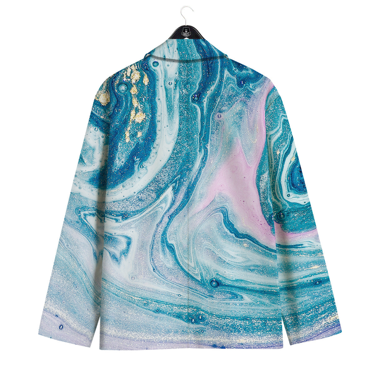 Abstract Ocean Marble Pink Blue Print Men's Sport Coat-grizzshop