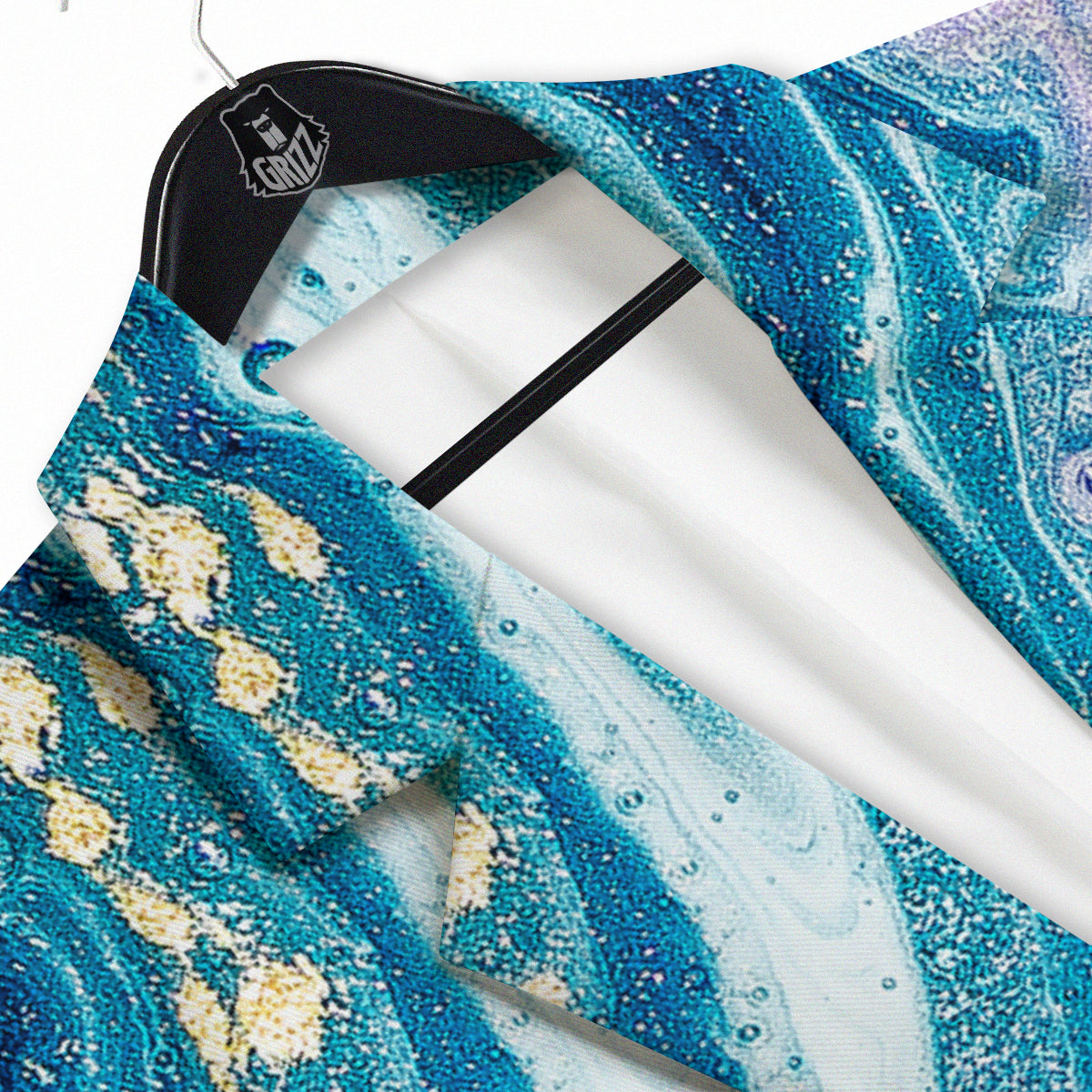 Abstract Ocean Marble Pink Blue Print Men's Sport Coat-grizzshop