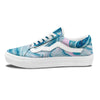 Abstract Ocean Marble Pink Blue Print Skate Shoes-grizzshop