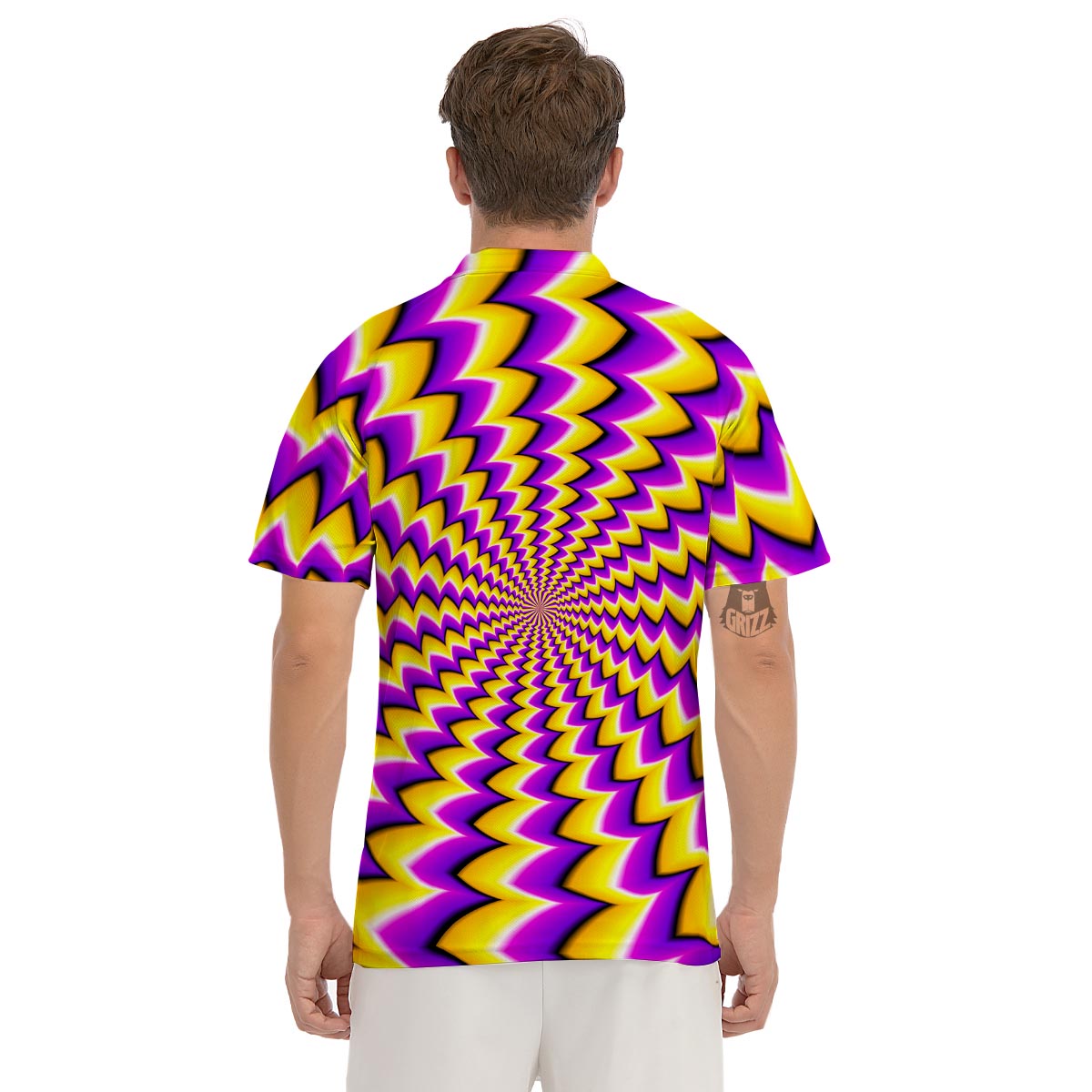 Abstract Optical illusion Men's Golf Shirts-grizzshop