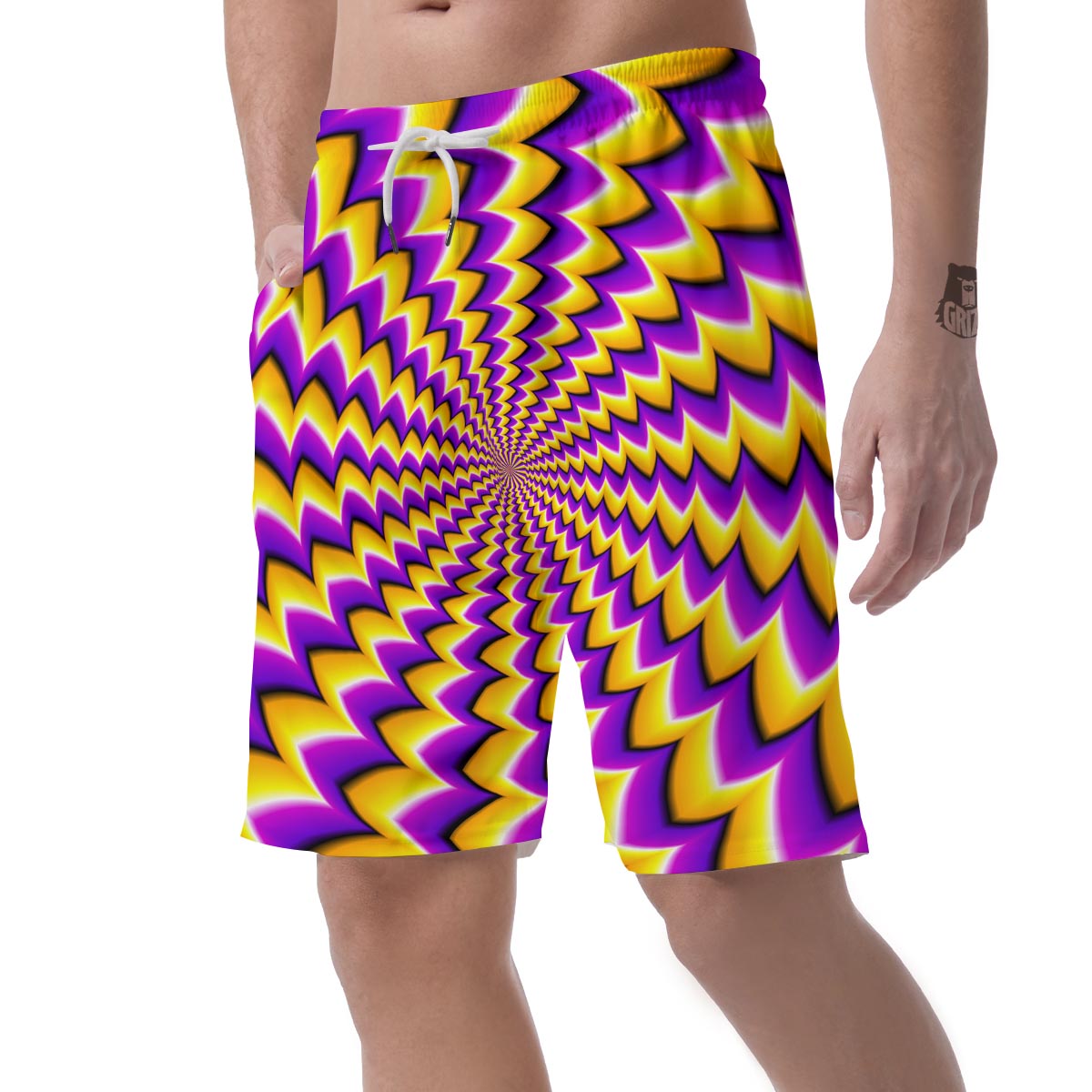 Abstract Optical illusion Men's Shorts-grizzshop