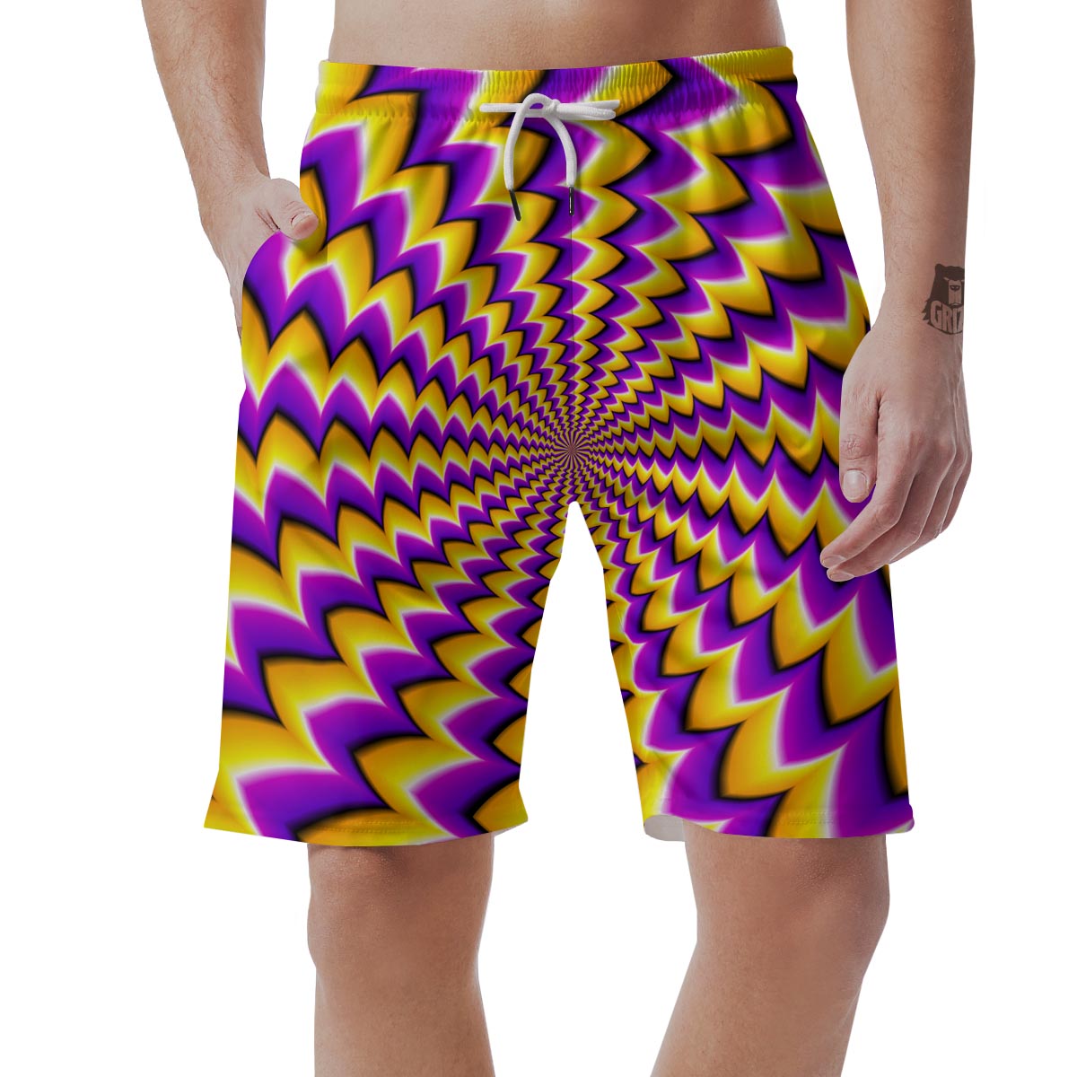 Abstract Optical illusion Men's Shorts-grizzshop