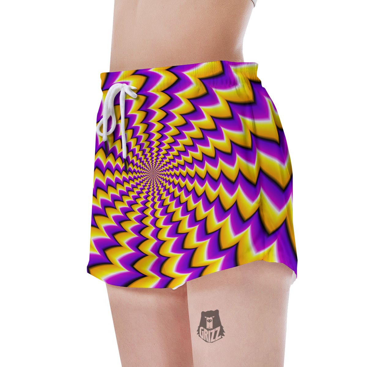 Abstract Optical illusion Women's Shorts-grizzshop