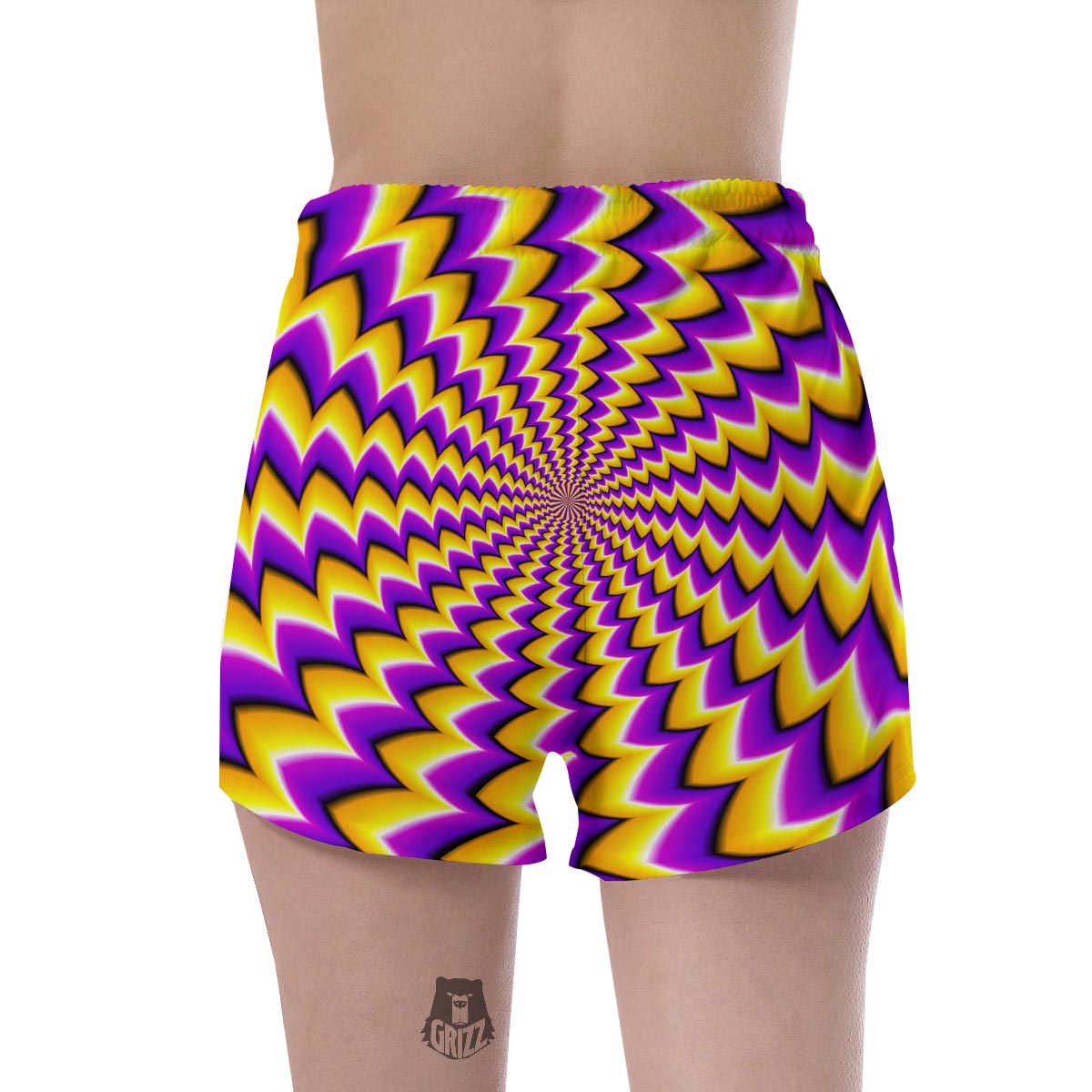 Abstract Optical illusion Women's Shorts-grizzshop