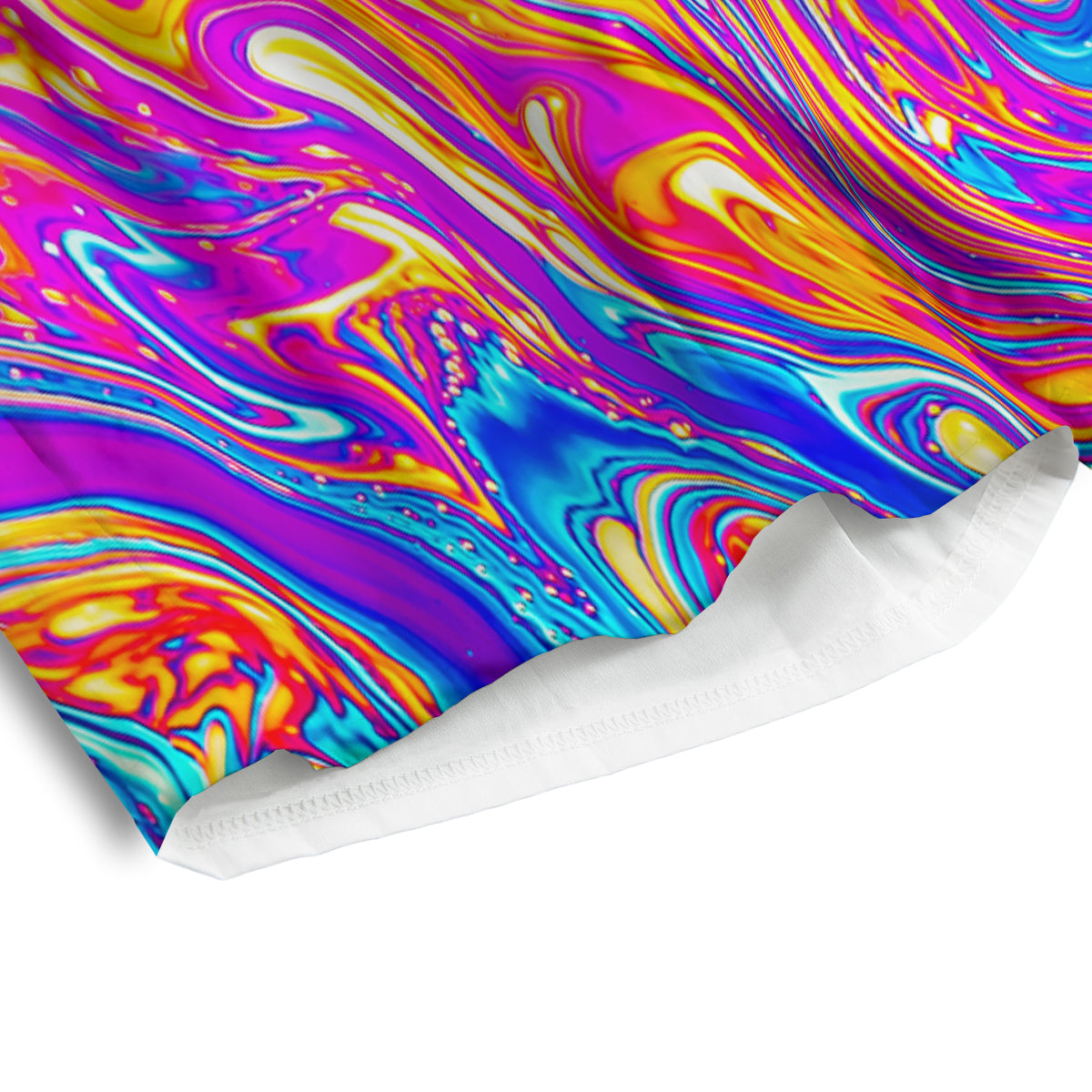 Abstract Orange Psychedelic Print Men's Athletic Shorts
