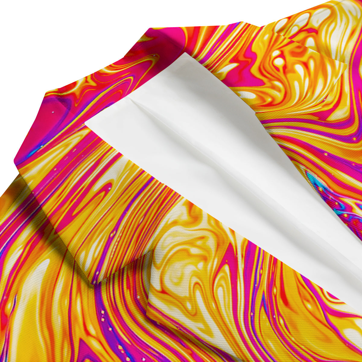 Abstract Orange Psychedelic Print Men's Blazer-grizzshop