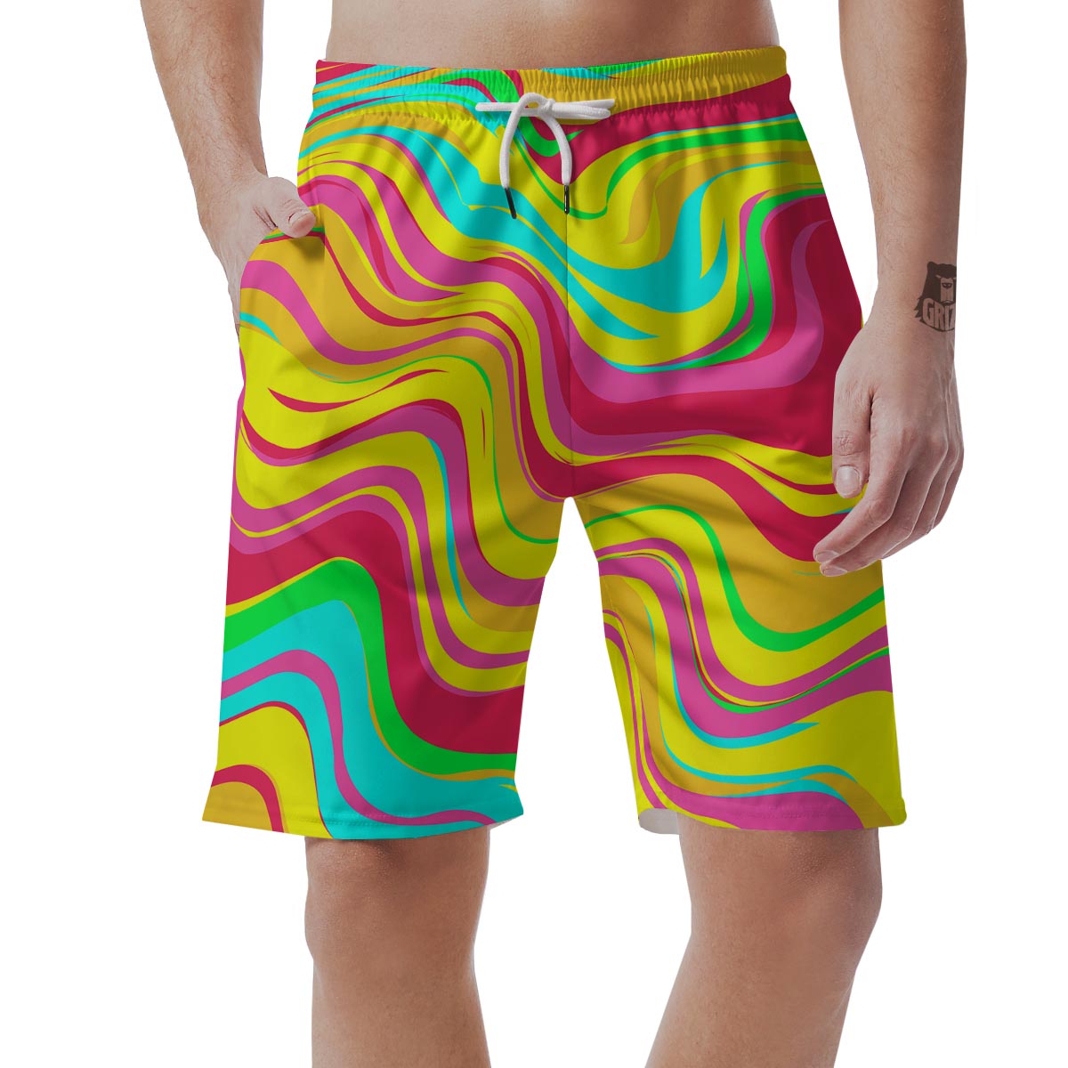 Abstract Paint Men's Shorts-grizzshop