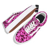 Abstract Pink Electrical Sparks Print Pattern Skate Shoes-grizzshop