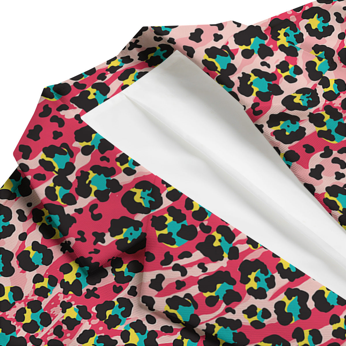 Abstract Pink Leopard Skin Print Pattern Men's Blazer-grizzshop