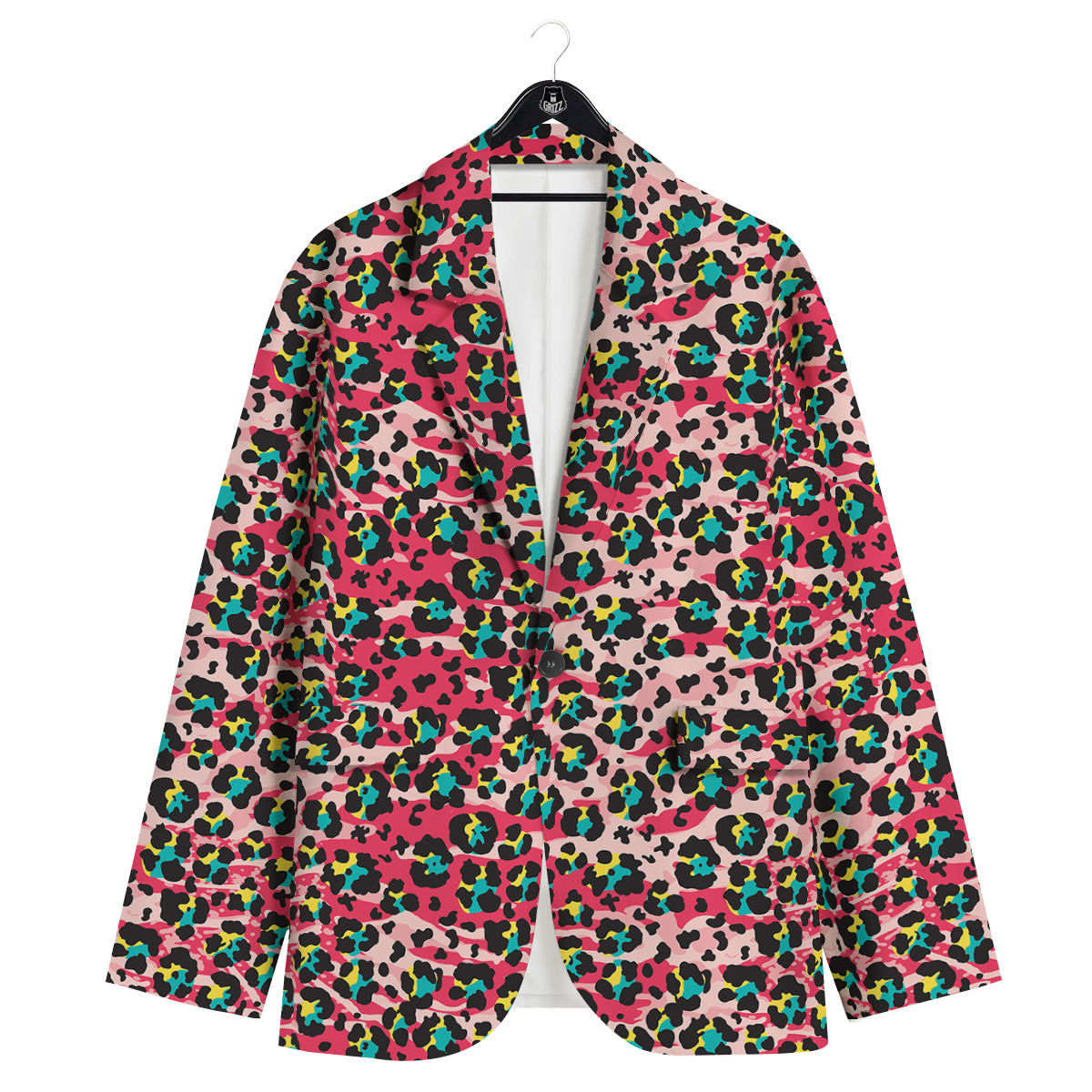 Abstract Pink Leopard Skin Print Pattern Men's Sport Coat-grizzshop