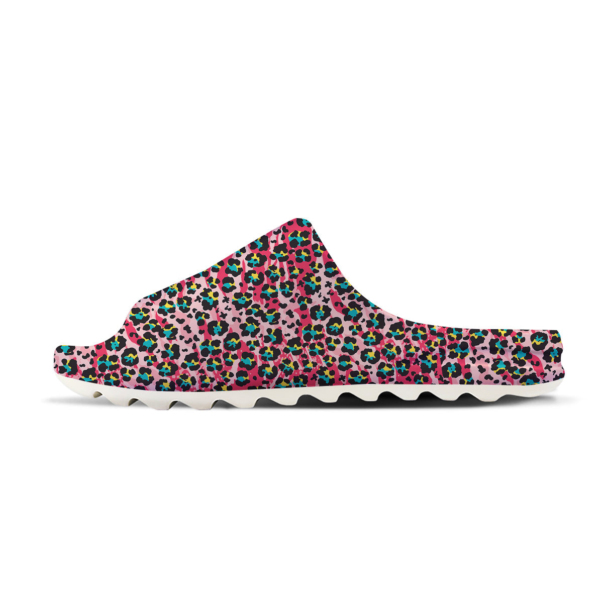 Abstract Pink Leopard Skin Print Pattern Sandals-grizzshop