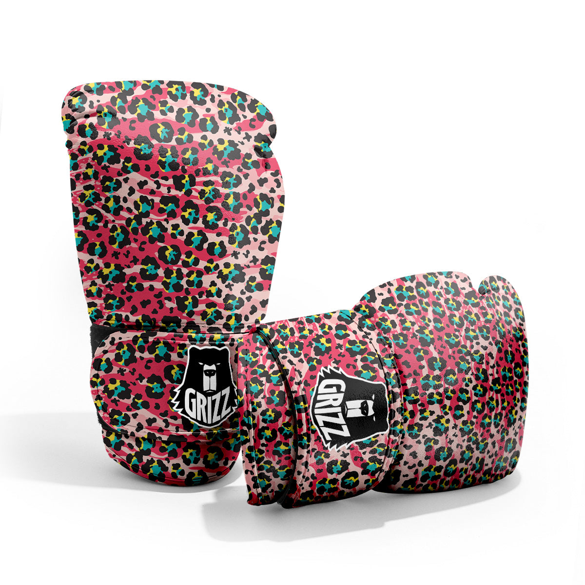 Abstract Pink Leopard Skin Print Pattern Pro Boxing Glove
