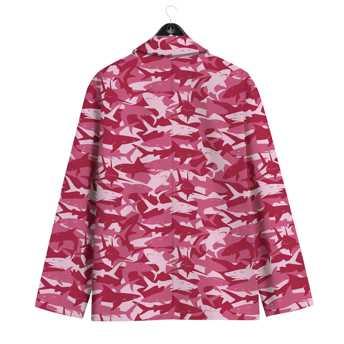 Abstract Pink Shark Camo Print Pattern Men's Sport Coat-grizzshop