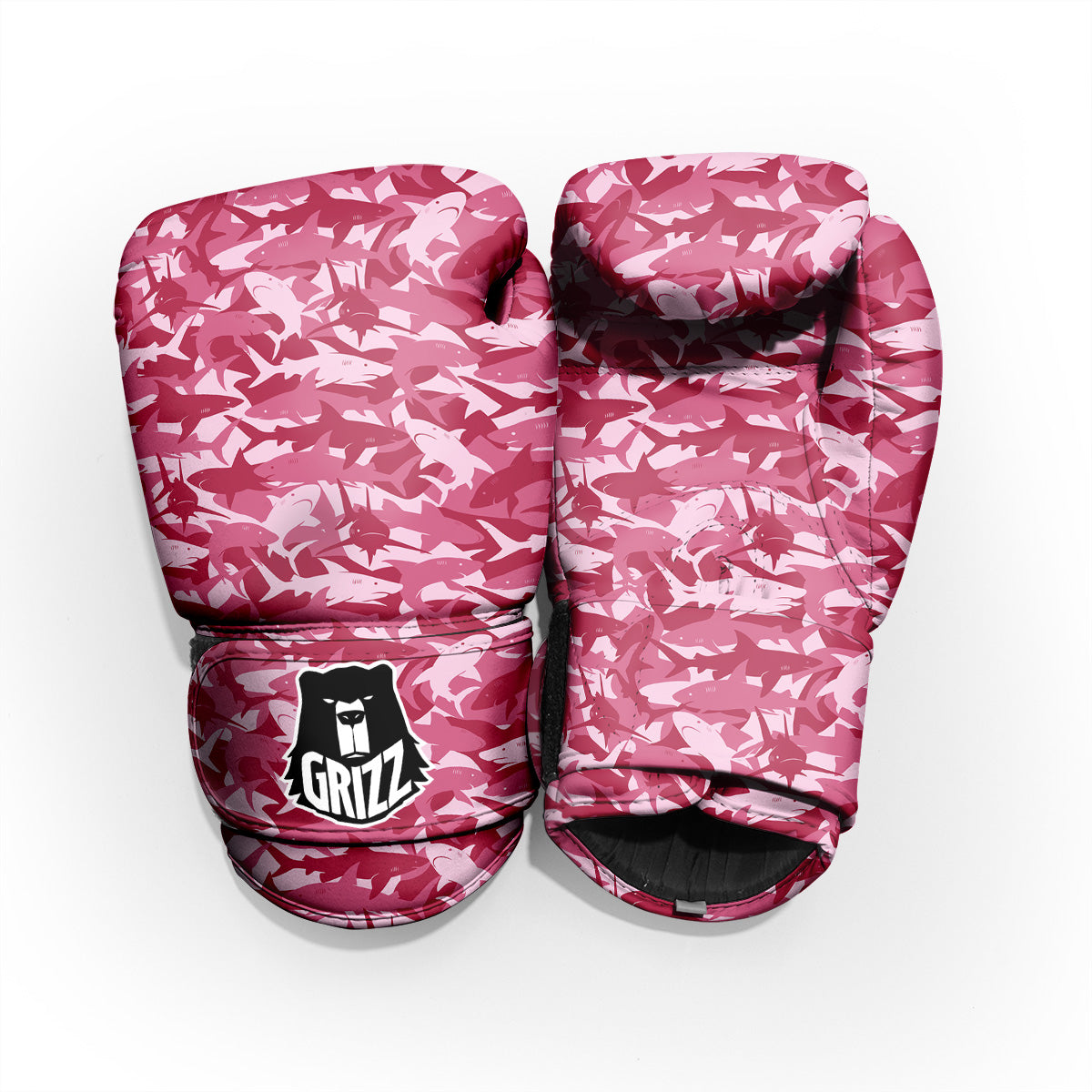 Abstract Pink Shark Camo Print Pattern Pro Boxing Glove