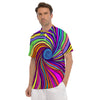 Abstract Psychedelic Colorful Wave Men's Golf Shirts-grizzshop