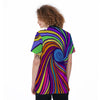 Abstract Psychedelic Colorful Wave Women's Golf Shirts-grizzshop