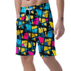 Abstract Psychedelic Graffiti Men's Shorts-grizzshop