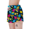 Abstract Psychedelic Graffiti Women's Shorts-grizzshop