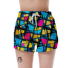 Abstract Psychedelic Graffiti Women's Shorts-grizzshop