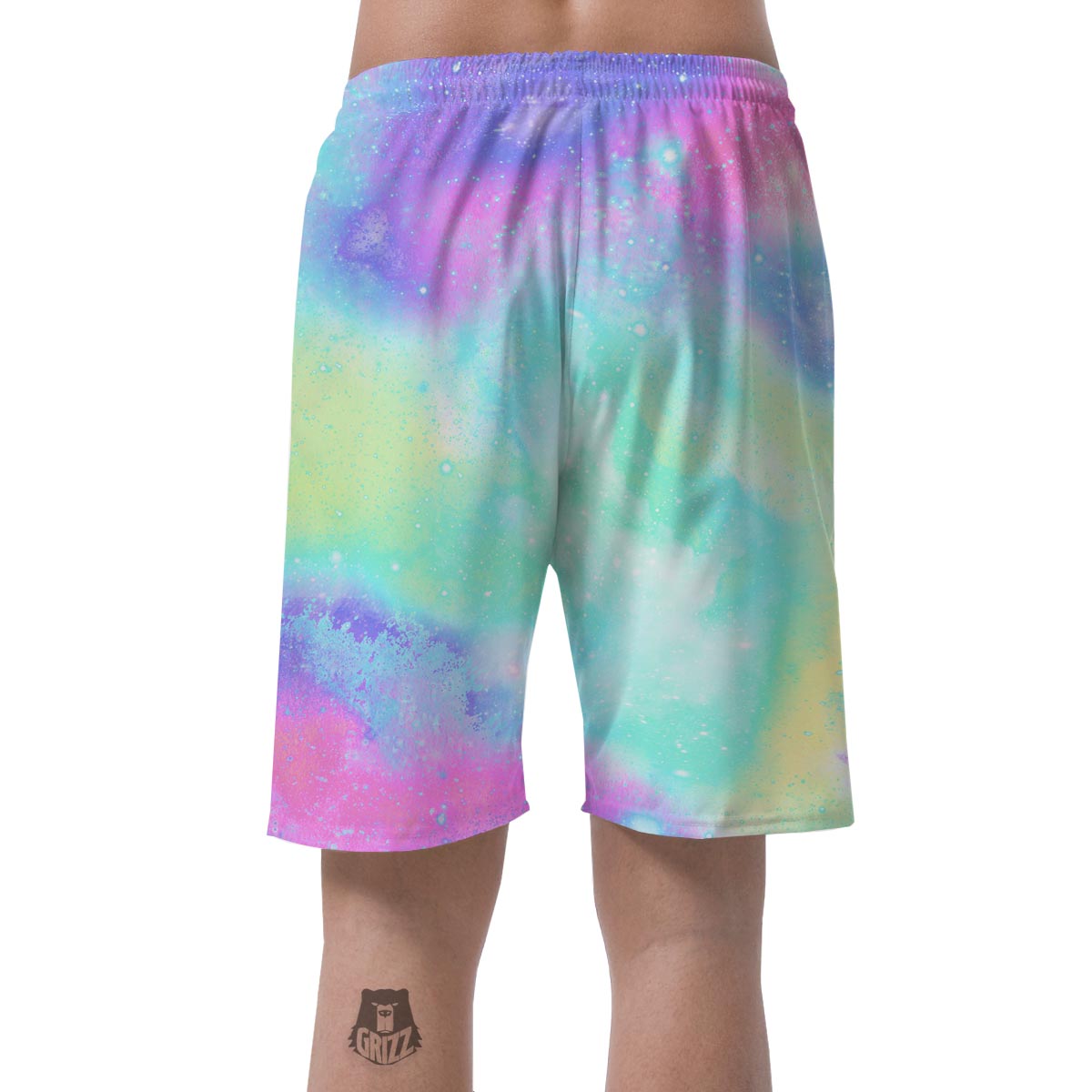 Abstract Psychedelic Holographic Men's Shorts-grizzshop