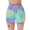 Abstract Psychedelic Holographic Women's Shorts-grizzshop