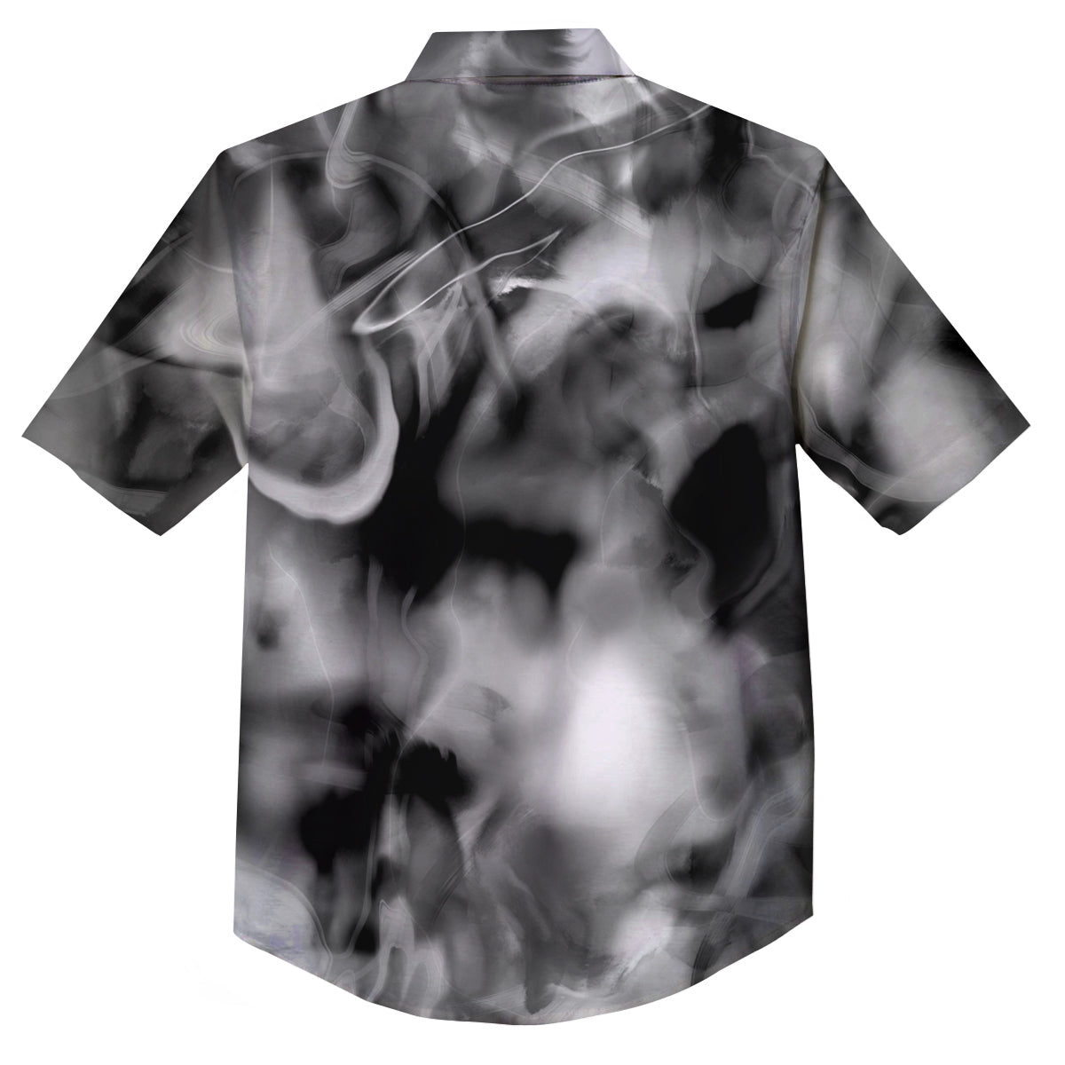 Abstract Psychedelic Liquid Smoke Print Button Up Shirt-grizzshop