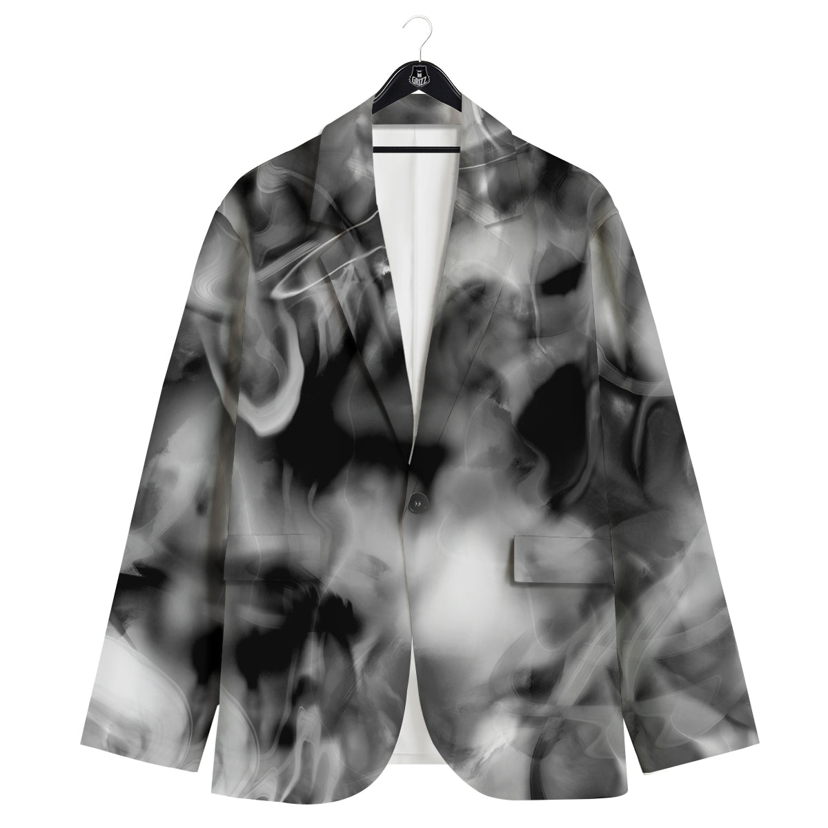 Abstract Psychedelic Liquid Smoke Print Men's Sport Coat-grizzshop