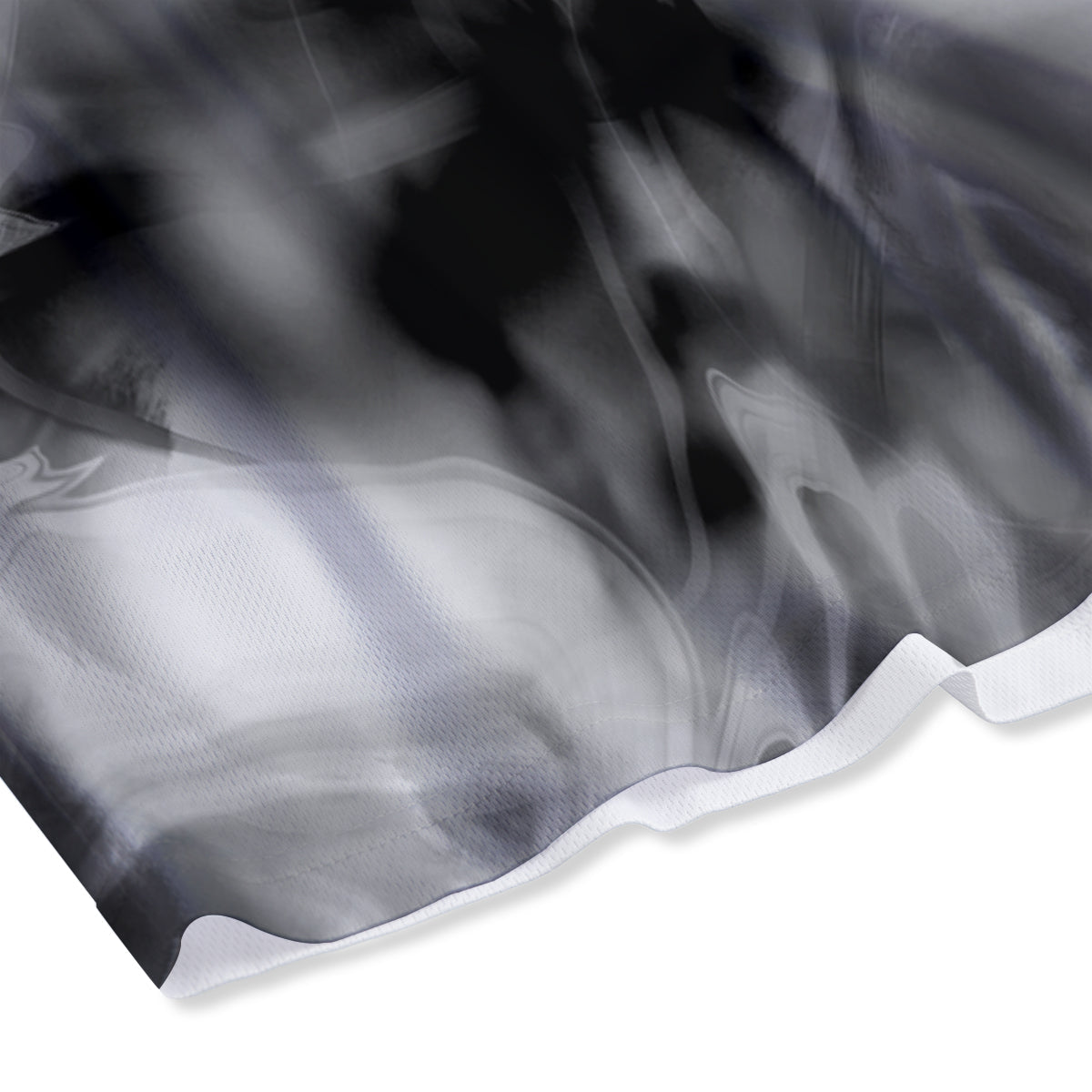 Aztec White And Grey Print Pattern Mesh Shorts