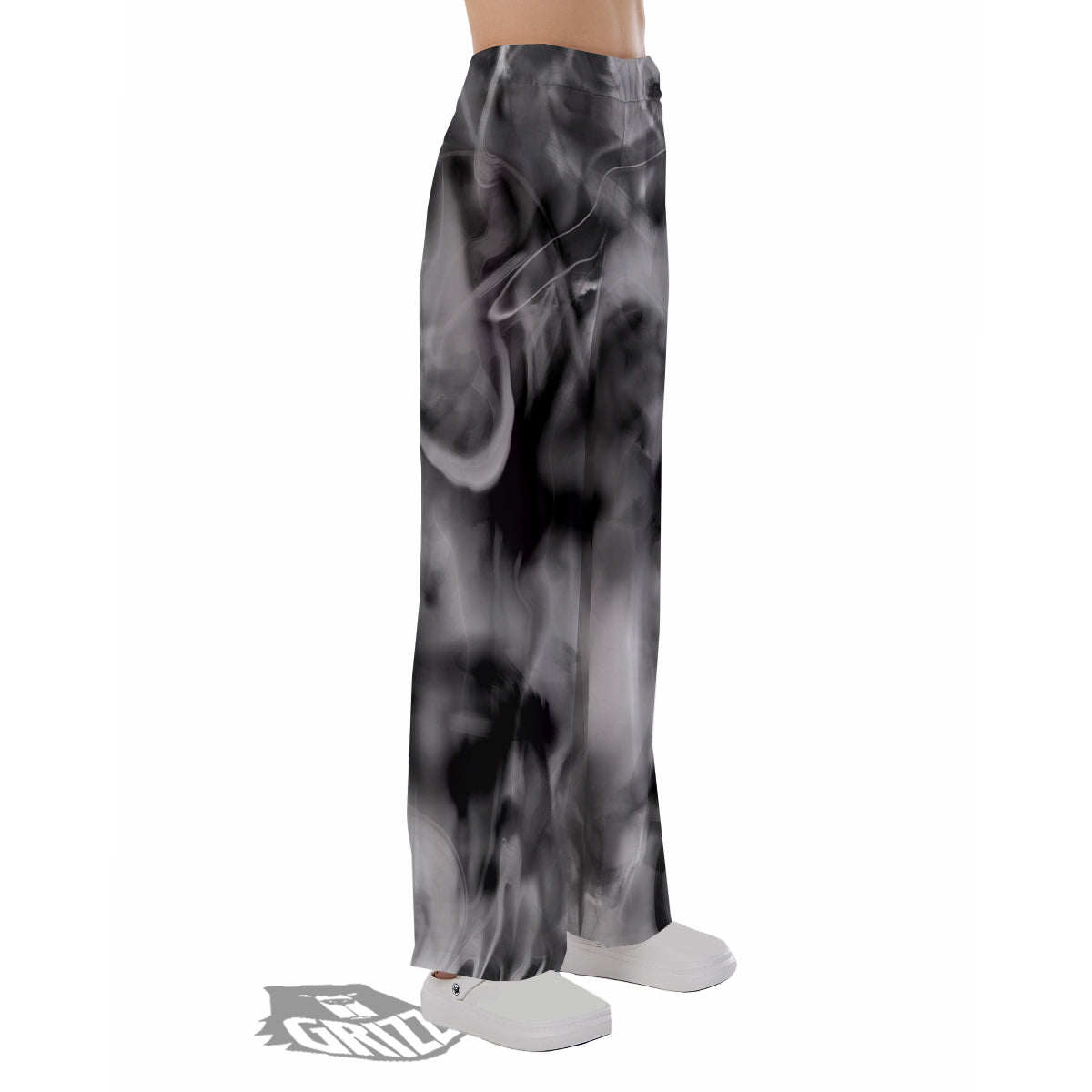 Abstract Psychedelic Liquid Smoke Print Pajama Pants-grizzshop
