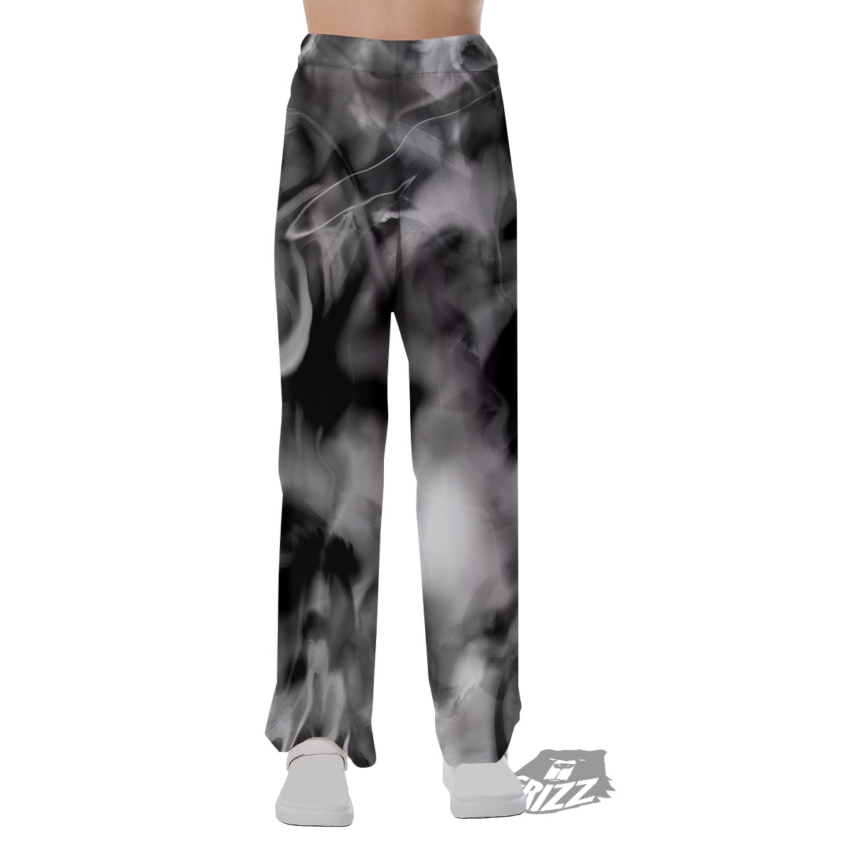 Abstract Psychedelic Liquid Smoke Print Pajama Pants-grizzshop