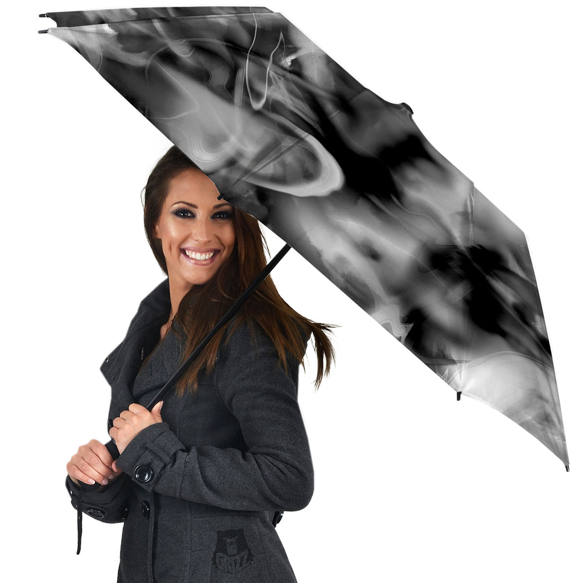 Abstract Psychedelic Liquid Smoke Print Umbrella-grizzshop