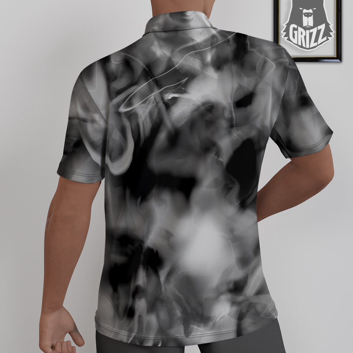 Abstract Psychedelic Liquid Smoke Print Untucked Shirts-grizzshop