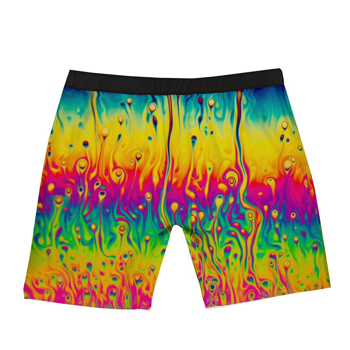 Abstract Psychedelic Rainbow Acid Print Boxer Briefs-grizzshop